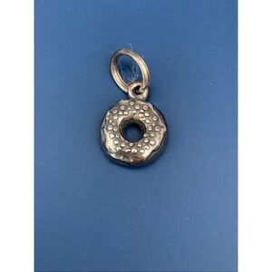 .925 Bagel Sterling Silver Jewelry Charm #breakfast #food #bagel